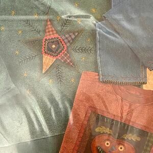 Indygo Junction IJ635 Pattern Pine Star Pumpkin Tunic Jeans Uncut Holiday